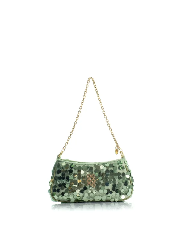 The Lucerne Pochette Emerald Sequins