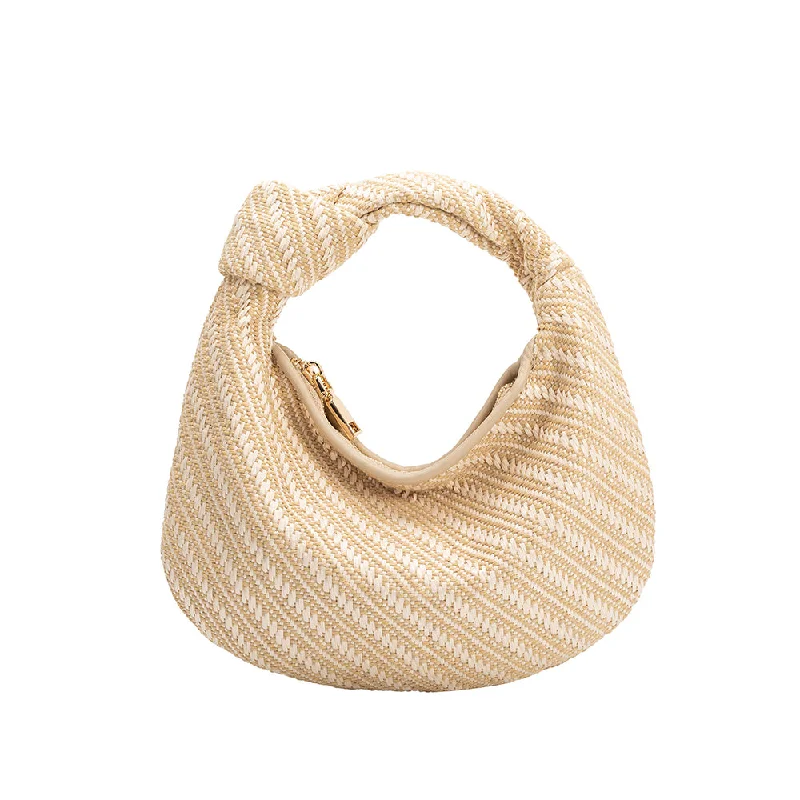 Cher Natural Raffia Small Top Handle Bag - FINAL SALE