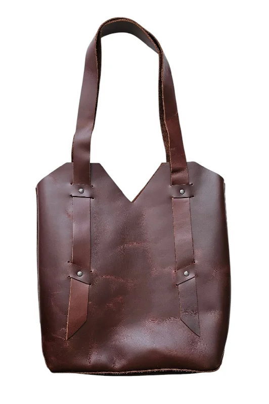 The Linear Tote Bag - Brown