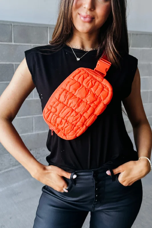 Dani Puff Crossbody - Tangerine