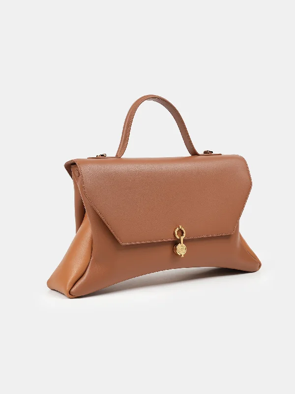 Rococo Corn Leather Bag - TAN & CARAMEL