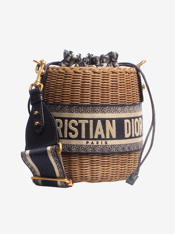 Neutral 2021 Oblique Wicker basket bag