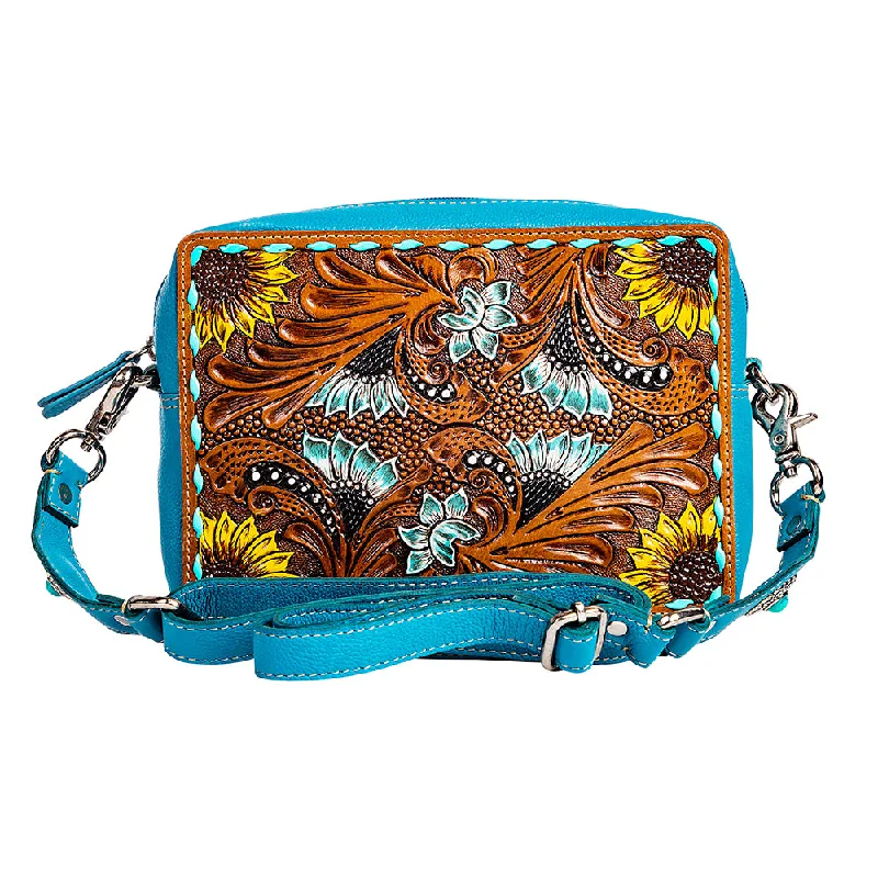 Blooms on the Trail Hand-tooled Bag