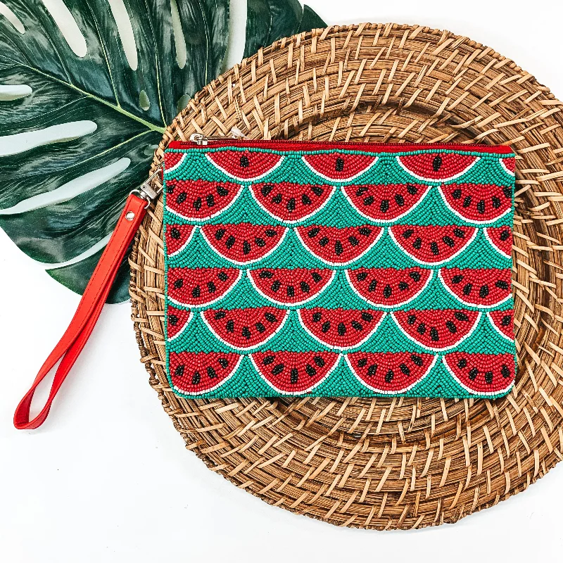 Watermelon Seed Beaded Clutch