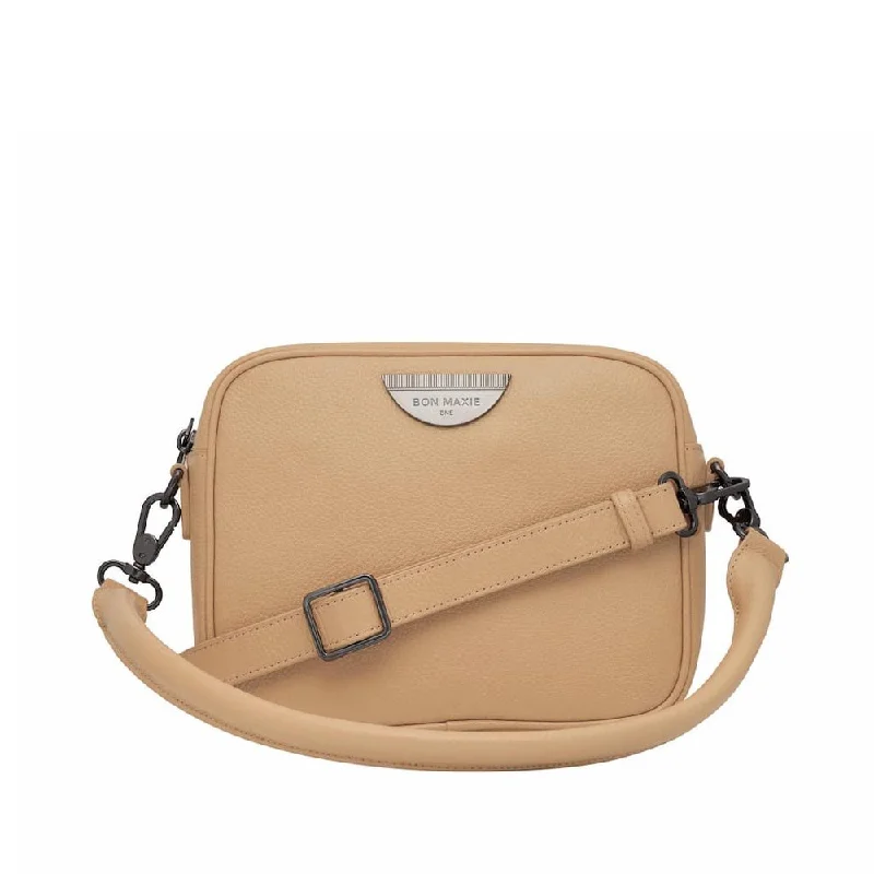 Classic Leather Sidekick Crossbody Bag -- Almond