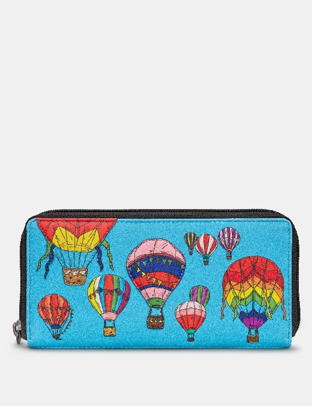 Balloon Festival Leather Zip Round Purse