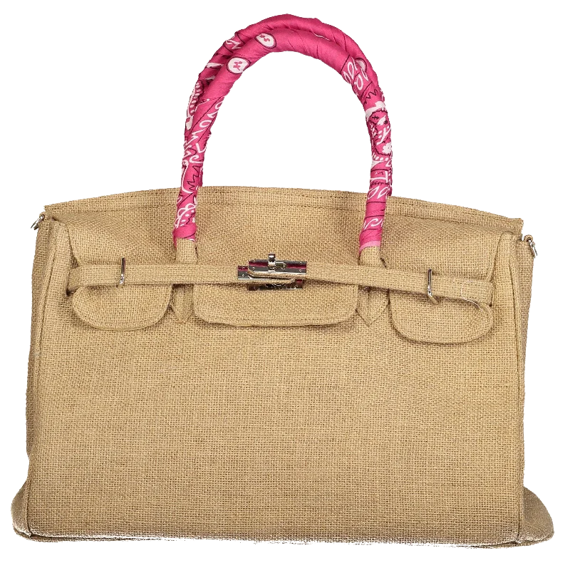 Birkin Style Jute Bag