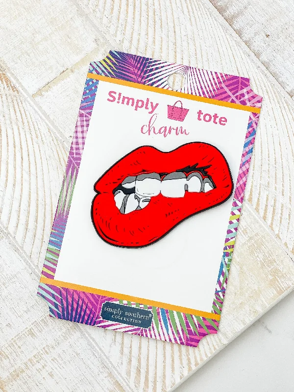 Lips Tote Bag Charm by Simply Southern