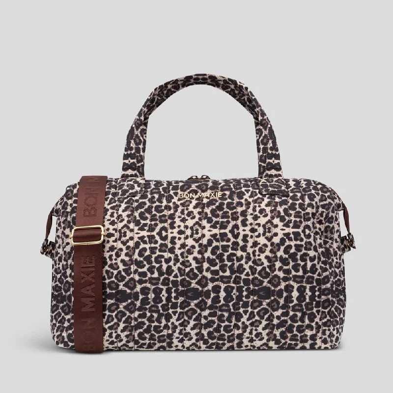 Large Puffy Pillow Crossbody Bag -- Leopard