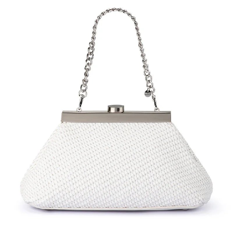 HANNA Woven  Straw Clutch