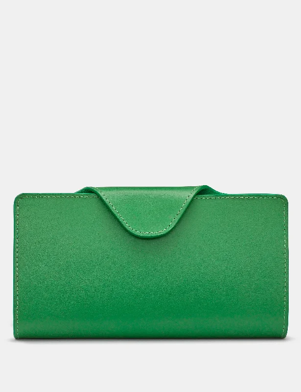 Green Satchel Leather Purse