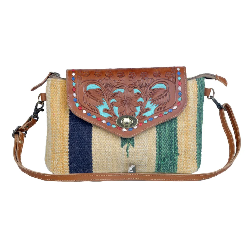 Beamy Rays Hand-Tooled Bag.