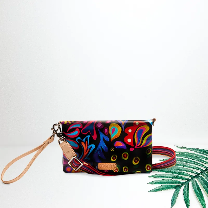 Consuela | Sophie Black Swirly Uptown Crossbody Bag