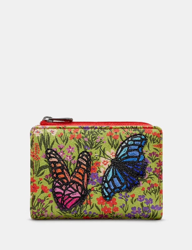 Beautiful Butterflies Leather Flap Over Purse