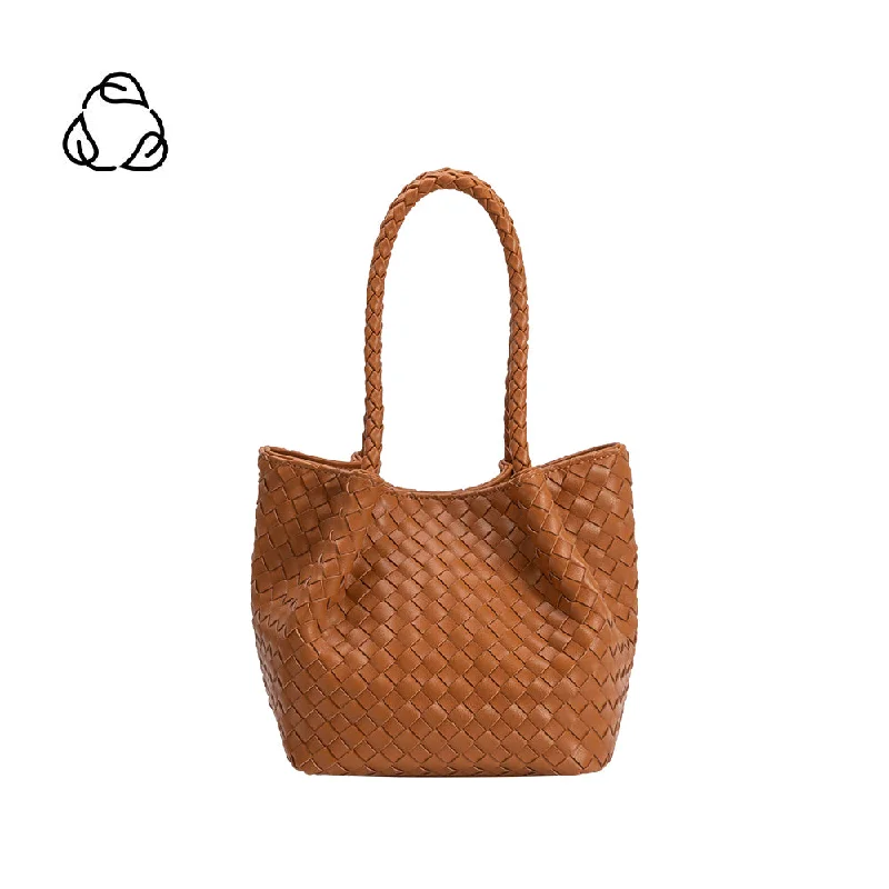 Anahi Saddle Recycled Vegan Woven Top Handle Bag