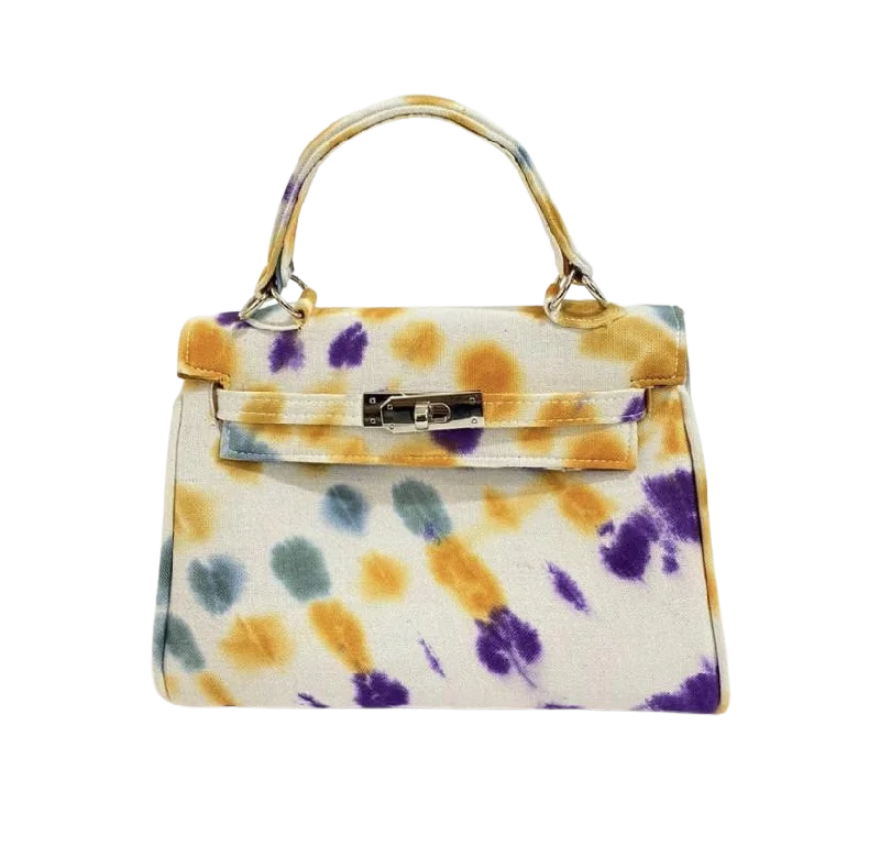 Mini Kelly Style Tie and Dye Handbag