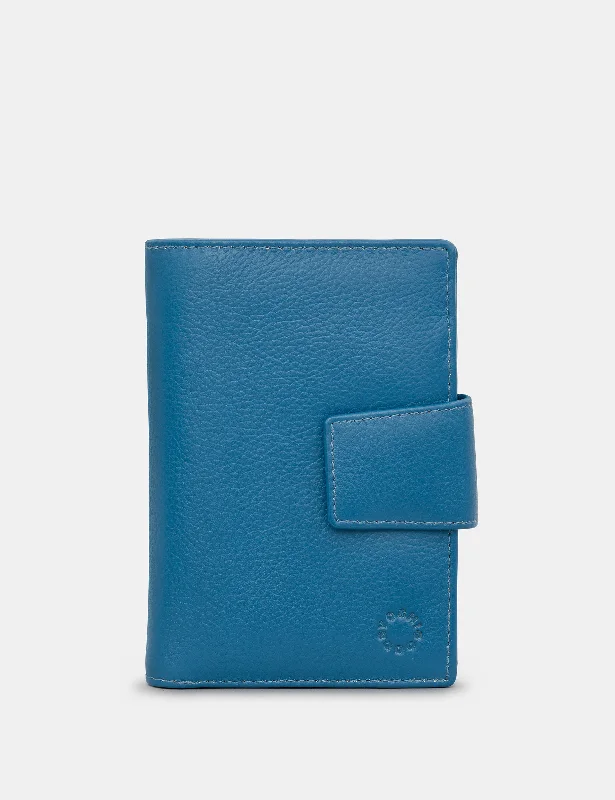 Petrol Blue Leather Anson Purse