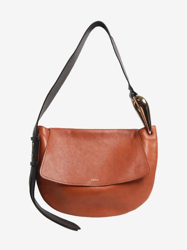 Brown Kiss Hobo leather shoulder bag