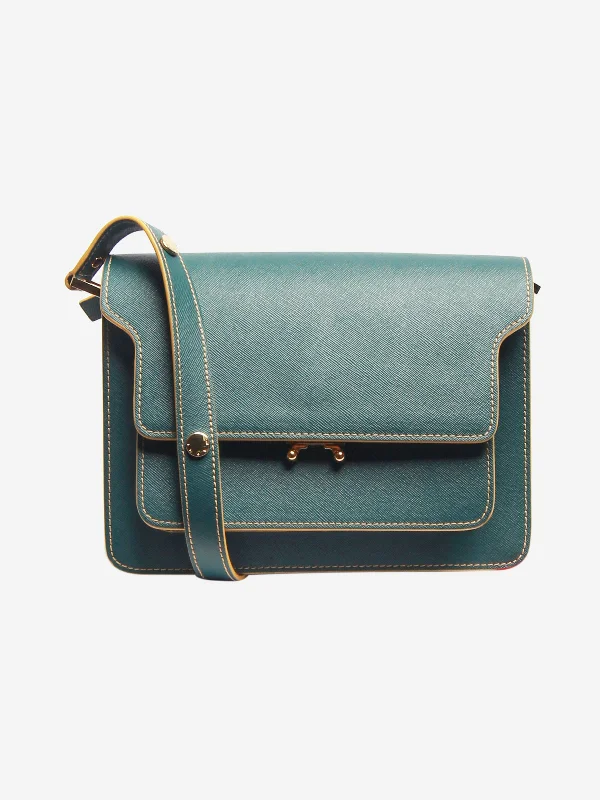 Oil blue Trunk shoulder bag