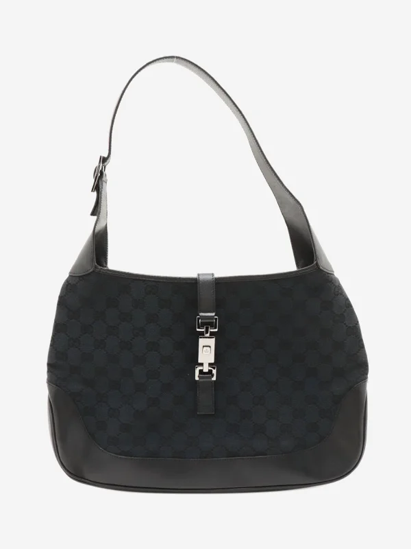 Black GG canvas Jackie shoulder bag