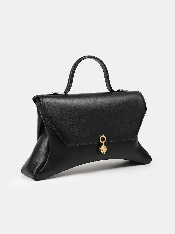 Rococo Corn Leather Bag - BLACK