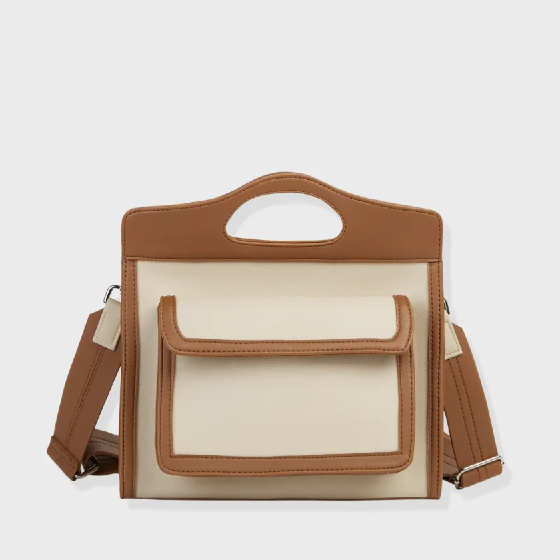 NORA VEGAN LEATHER HAND & SLING BAG CAMEL