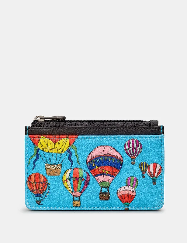 Balloon Festival Leather Morton Card Holder Purse